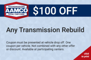 $100 off any transmission rebuild coupon